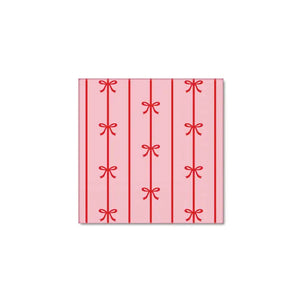 Signature Bow Small Napkins Pink + Red