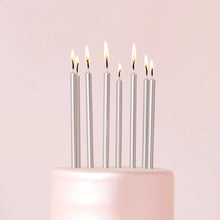 Load image into Gallery viewer, Tall Cake Candles Silver (12cm)