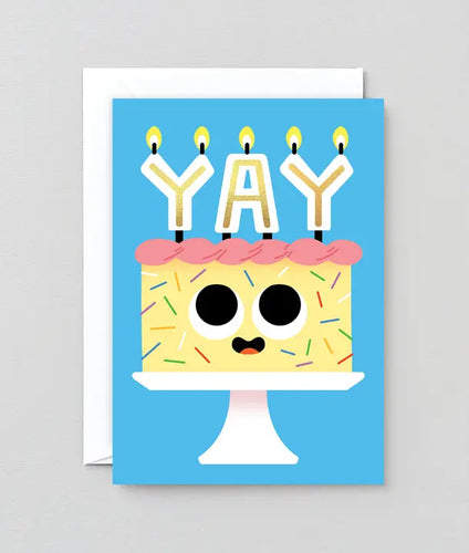 'Yay Birthday Cake' Greetings Card