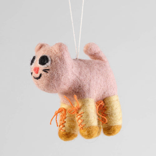 Lucy Cat Hanging Felt Ornament
