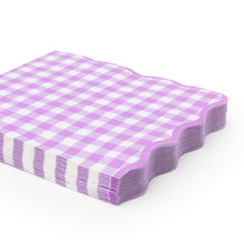 Load image into Gallery viewer, ELEGANT LE LILAC GINGHAM DINNER NAPKINS