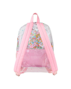Flower Shop Confetti Clear Backpack: