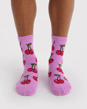 Load image into Gallery viewer, Baggu Crew Sock Cherries