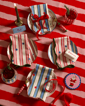 Load image into Gallery viewer, Stars &amp; Stripe Christmas Cotton Napkins (Set of 4)