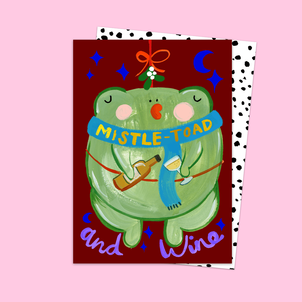 Mistletoad Card Mistle-toad And Wine Card – Invite Me