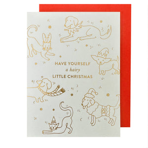 Hairy Little Christmas Card: Single Card