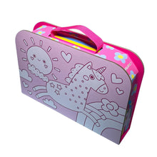 Load image into Gallery viewer, Colour Me Carry Case - Upbeat Unicorns