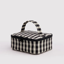 Load image into Gallery viewer, Baggu Small Cosmetic Case - Black and Cream Gingham