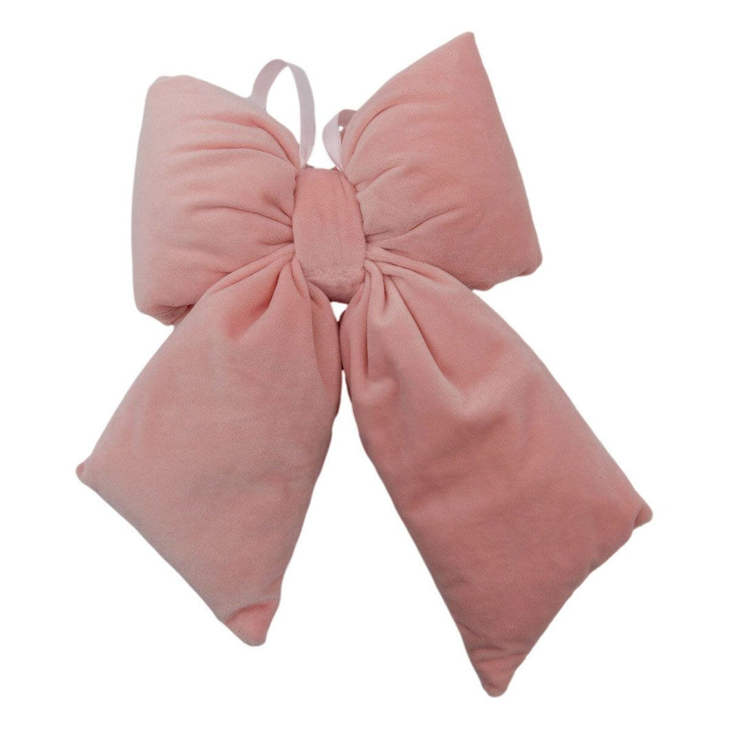 Pink Velvet Hanging Bow