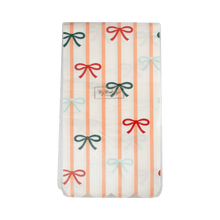 Load image into Gallery viewer, Bows and Stripes Scalloped Dinner Guest Napkins (Pack 24)