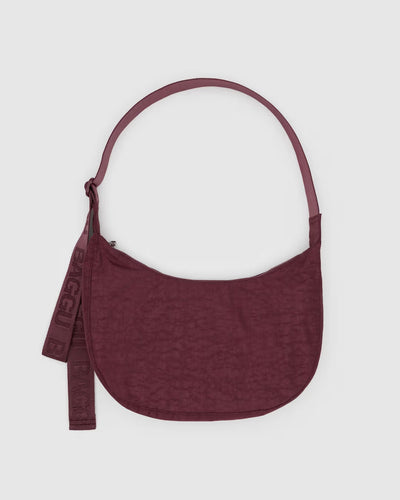 Baggu Medium Nylon Crescent Bag Mahogany