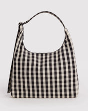 Load image into Gallery viewer, Baggu Nylon Shoulder Bag Black &amp; Cream Gingham