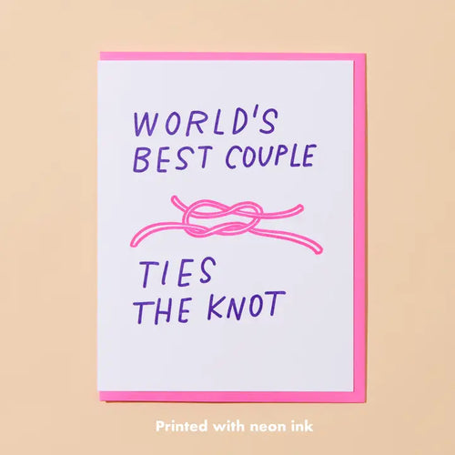World's Best Couple Ties The Knot Card