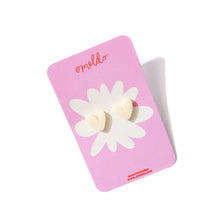 Load image into Gallery viewer, Emeldo Heart Studs // Cream