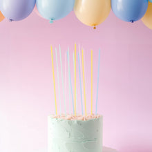 Load image into Gallery viewer, Fine Spiral  Pastel Rainbow Cake Candles (Pk16)