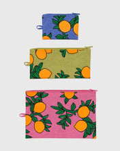 Load image into Gallery viewer, Baggu Flat Pouch Set Orange Trees