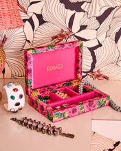Load image into Gallery viewer, KIP &amp; Co. Golden Peony Velvet Jewellery Box Small