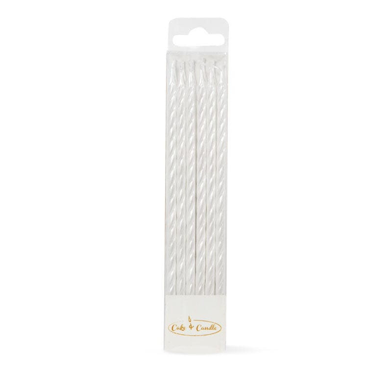 Pearlised Spiral Candles