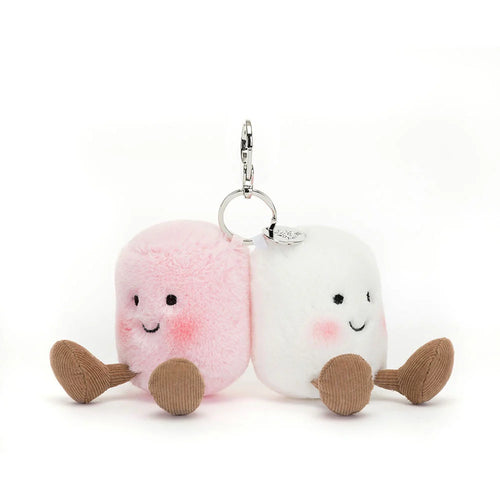 Jellycat Amuseable Bag Charm - Pair of Marshmellow