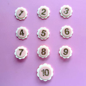 Birthday Badge Blush Petal #1