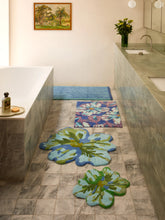 Load image into Gallery viewer, Bonnie &amp; Neil Tulip Blue Green Bath Mat