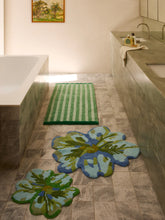 Load image into Gallery viewer, Bonnie &amp; Neil Tulip Blue Green Bath Mat