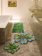 Load image into Gallery viewer, Bonnie &amp; Neil Tulip Blue Green Bath Mat