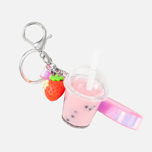 Tiger Tribe Bag Charm Kit - Strawberry Bubble Tea