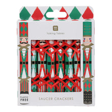 Load image into Gallery viewer, Nutcracker Christmas Saucer Mini Crackers - 8 Pack
