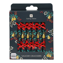 Load image into Gallery viewer, Partridge &amp; Pear Christmas Saucer Mini Crackers - 8 Pack