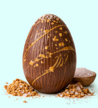 Load image into Gallery viewer, Freckleberry Easter Gourmet Egg - Caramel Crunch &amp; Murray River Salt, Milk Chocolate