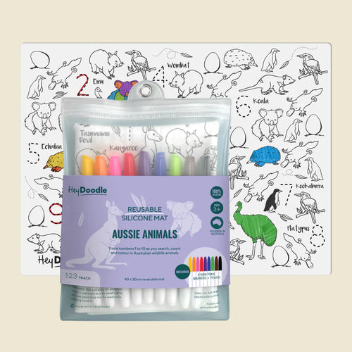 Hey Doodle Mat 123 Aussie Animals