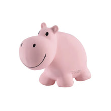 Load image into Gallery viewer, Tikiri Hippo Rubber Teether Rattle &amp; Bath Toy
