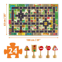 Load image into Gallery viewer, Djeco City Road 24pc Giant Pop To Play Puzzle