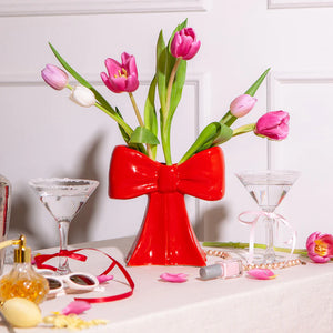 Bow Vase Red