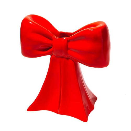Bow Vase Red
