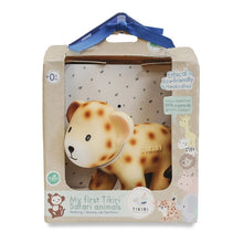 Load image into Gallery viewer, Tikiri Leopard Rubber Teether Rattle &amp; Bath Toy