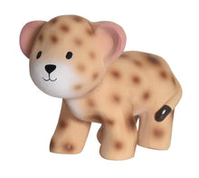 Load image into Gallery viewer, Tikiri Leopard Rubber Teether Rattle &amp; Bath Toy