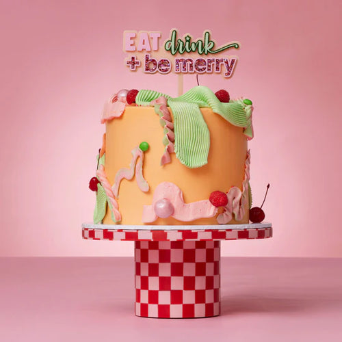 Eat Drink & Be Merry Cake Topper