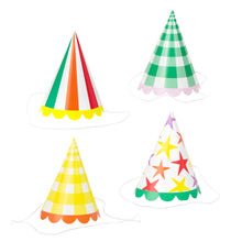 Load image into Gallery viewer, Multi-coloured Paper Party Hats