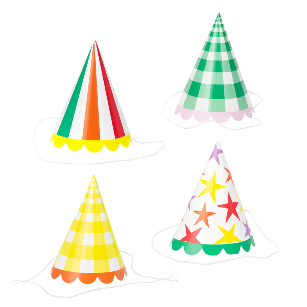 Multi-coloured Paper Party Hats