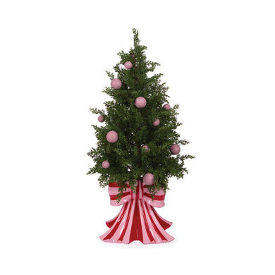 COMING SOON! Red + Pink Bow Christmas Tree with Baubles