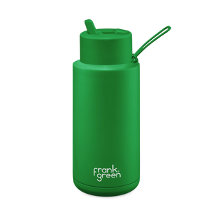 Frank Green Ceramic Reusable Bottle with Straw Lid 1 ltr - Evergreen