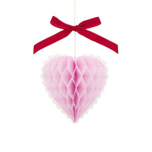 Load image into Gallery viewer, Meri Meri Honeycomb Heart Decorations