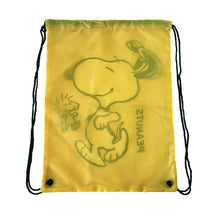 Load image into Gallery viewer, Peanuts Drawstring Bag Yellow/Pink Stripe
