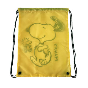 Peanuts Drawstring Bag Yellow/Pink Stripe