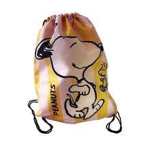 Load image into Gallery viewer, Peanuts Drawstring Bag Yellow/Pink Stripe