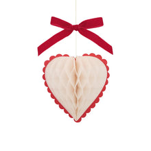 Load image into Gallery viewer, Meri Meri Honeycomb Heart Decorations