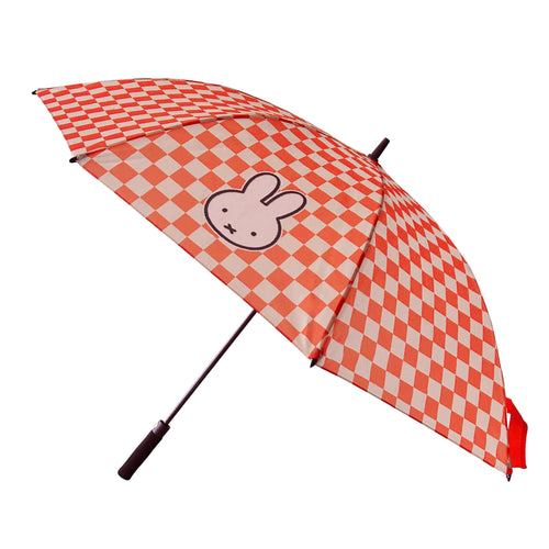 Miffy Umbrella Large - Red Peach Checkerboard