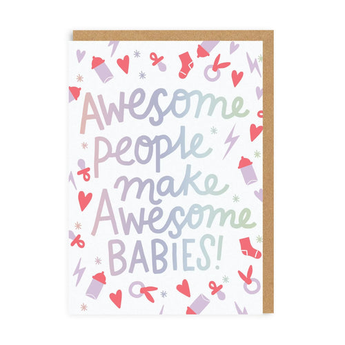 Awesome People New Baby Greeting Card